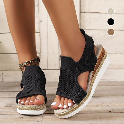 🌹 HOT SALE 49% OFF 🌹Sandales à Bride Arrière à Talon Compensé Tendance pour Femmes
