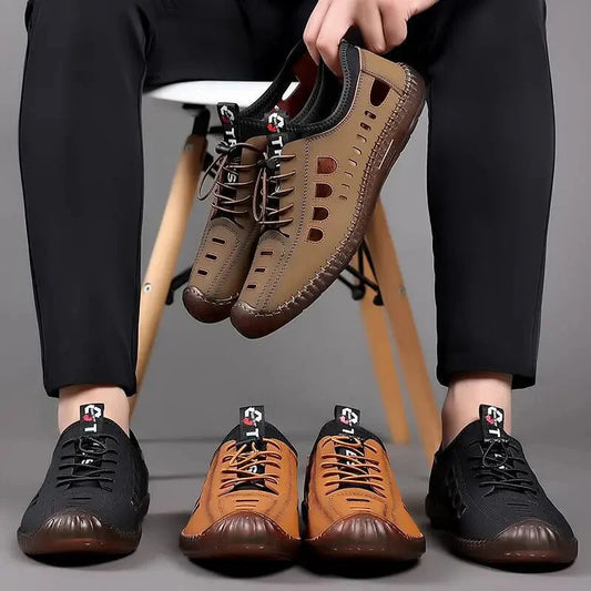 🎉Chaussures de randonnée creuses en cuir souple🎉 - Achetez-en 2, livraison gratuite