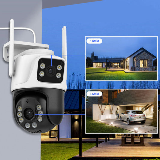 💥2025 Nouvelle vente chaude🎥 Caméra de sécurité à double objectif pour la maison et l’extérieur✈️ livraison gratuite