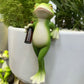 🐸2PCS Figurines de Grenouilles en Bouleau Faites à la Main – Collection Elfes de la Forêt, Texture Naturelle, Charme Rustique – Parfaites pour Décorer Jardin, Étagère ou Bureau 🌲