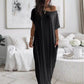 🔥 Offre spéciale du dernier jour : 54 % de réduction ✨💃 Robe d'été longue et décontractée pour femme, manches courtes, couleur unie