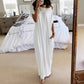 🔥 Offre spéciale du dernier jour : 54 % de réduction ✨💃 Robe d'été longue et décontractée pour femme, manches courtes, couleur unie