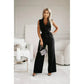 🔥[M-2XL]☀️Women's Sans manches col en V solide Jumpsuit🕊️🔥