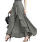 🎉2025 New Products Hot Sale✨Pantalon à jambe large asymétrique et ourlet volanté