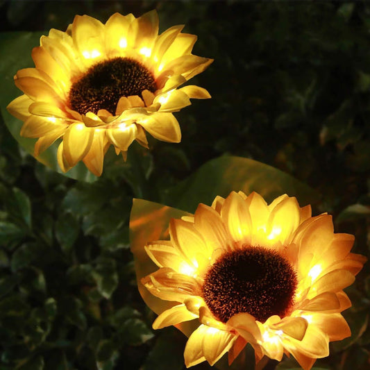 🌻Lampes solaires de jardin étanches en forme de tournesol☀️