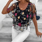 ⏳Offre à durée limitée ⏰👚 Haut patchwork en maille imprimée pour femme 🌟