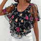 ⏳Offre à durée limitée ⏰👚 Haut patchwork en maille imprimée pour femme 🌟