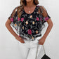 ⏳Offre à durée limitée ⏰👚 Haut patchwork en maille imprimée pour femme 🌟