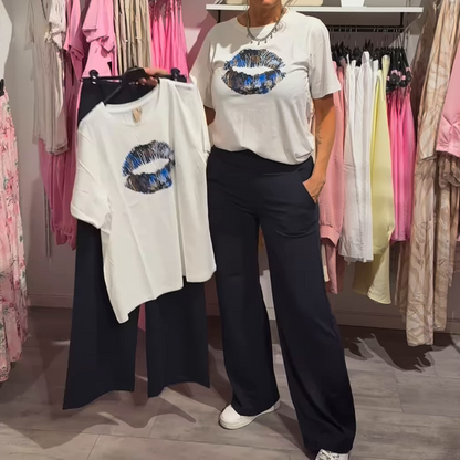 ⏳Vente 51% de réduction⏰Ensemble 2 pièces haut et pantalon imprimés pour femme(ensemble 2 pièces)