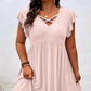 ✨ OFFRE LIMITÉE : -50 % ! 👗 Robe femme col en V à volants – Flatteuse, douce et parfaite pour toutes les occasions 🌸