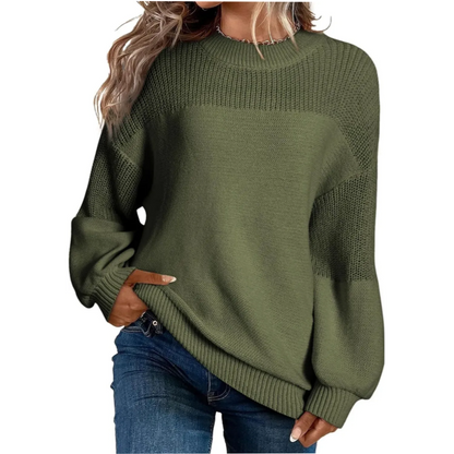 🌸 OFFRE LIMITÉE –50% ! ✨ Pull Femme Manches Longues en Maille Coupe Loose