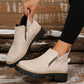 ✨ BEST SELLER🔥Bottines pour femmes à bout rond et fermeture à glissière sur le côté