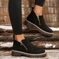 ✨ BEST SELLER🔥Bottines pour femmes à bout rond et fermeture à glissière sur le côté
