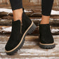✨ BEST SELLER🔥Bottines pour femmes à bout rond et fermeture à glissière sur le côté