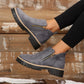 ✨ BEST SELLER🔥Bottines pour femmes à bout rond et fermeture à glissière sur le côté
