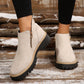 ✨ BEST SELLER🔥Bottines pour femmes à bout rond et fermeture à glissière sur le côté