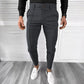 Pantalon habillé décontracté de couleur unie pour homme