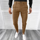 Pantalon habillé décontracté de couleur unie pour homme