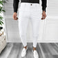 Pantalon habillé décontracté de couleur unie pour homme