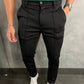 Pantalon habillé décontracté de couleur unie pour homme