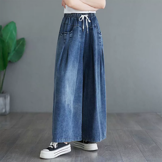 Pantalon en jean vintage à jambes larges