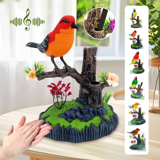 Jouet Interactif d’Oiseau Chantant à Commande Vocale