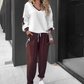 🎉🎉 Ensemble sweat à capuche et pantalon de jogging à blocs de couleurs