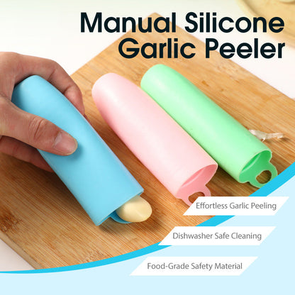 Éplucheur d'ail manuel en silicone