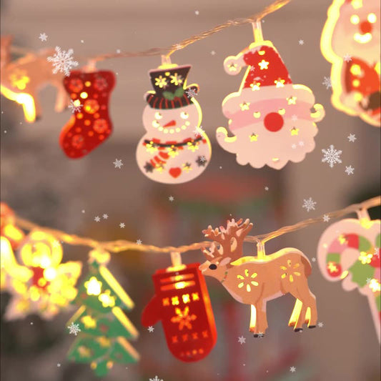 🎅Soldes de Noël : 50 % de réduction sur les guirlandes lumineuses LED Père Noël