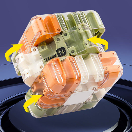 Casse-Tête Cube à Rouler avec Labyrinthe 3D Amusant