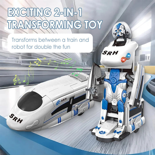🤖 ROBO-TRAIN TRANSFORMABLE SUPER DÉFIANT ! 🔥Jouet robot train transformable rechargeable