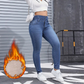 Jeans décontractés chauds pour femmes