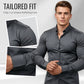 📢64% de réduction！！！📍Chemise Boutonnée à Manches Longues à Col Revers de Couleur Unie pour Homme