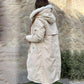 Manteau Parka d'Hiver Décontracté à Capuche et Col en Fourrure pour Femmes
