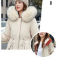Manteau Parka d'Hiver Décontracté à Capuche et Col en Fourrure pour Femmes