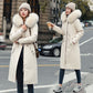Manteau Parka d'Hiver Décontracté à Capuche et Col en Fourrure pour Femmes