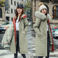 Manteau Parka d'Hiver Décontracté à Capuche et Col en Fourrure pour Femmes