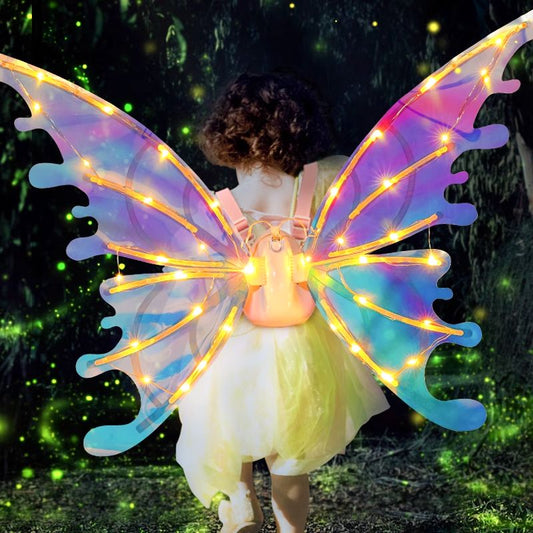📢📢66% DE RÉDUCTION !!!✨🎅Offre spéciale Noël-Ailes de fée électriques rechargeables avec lumières LED et musique