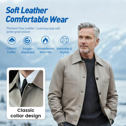 ⏰60 % DE RÉDUCTION💥💥Veste classique en simili cuir pour homme