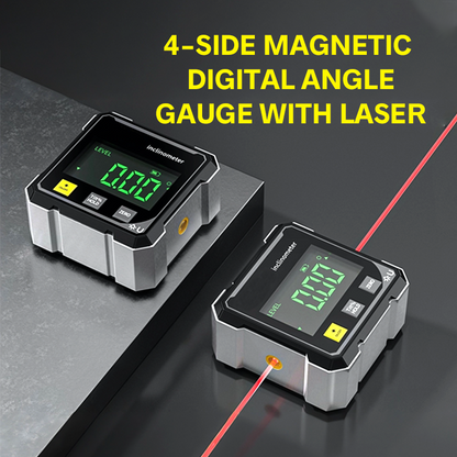 🔥 Black Friday : 50 % de réduction ! Inclinomètre numérique magnétique à 4 côtés avec laser – Précision ±0,2°, double mode & fixation 360° pour pros 📐⚡