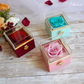 Boîte de roses éternelles - avec collier gravé et roses artificielles