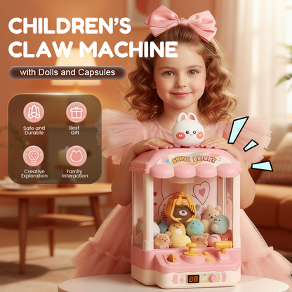 🐾 Machine à pince animaux mignonne pour enfants 🎉 Comprend des peluches et des jouets en capsule – Des heures d'amusement ! 🧸