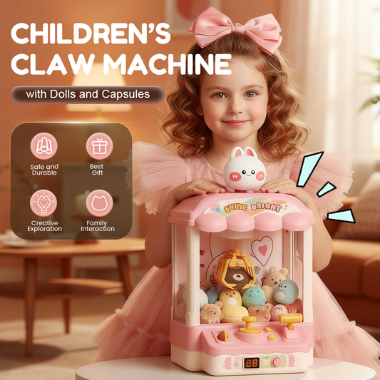 🐾 Machine à pince animaux mignonne pour enfants 🎉 Comprend des peluches et des jouets en capsule – Des heures d'amusement ! 🧸