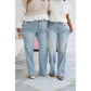 Jeans Vintage à Taille Haute et Coupe Droite pour Femmes