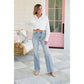 Jeans Vintage à Taille Haute et Coupe Droite pour Femmes