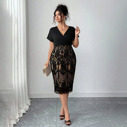 📢📢49 % de réduction !!!✨Robe décontractée à col en V pour femme