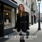📢📢60% de réduction !! ⏰ Robe blazer à manches longues pour femme 👗💼