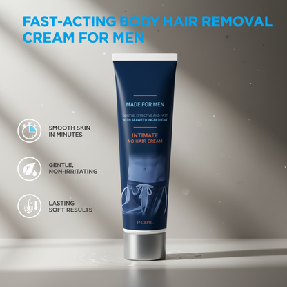 🧴 ACHETEZ 1, OFFERT 1 ! ✨ Crème Dépilatoire Homme à Action Rapide – Peau Lisse, Sans Irritation & Formule Nourrissante 🌿