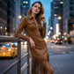 ⏰Last Day Sale 50% Off💃Robe midi rétro à fermeture éclair pour femme, avec pompon