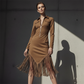⏰Last Day Sale 50% Off💃Robe midi rétro à fermeture éclair pour femme, avec pompon